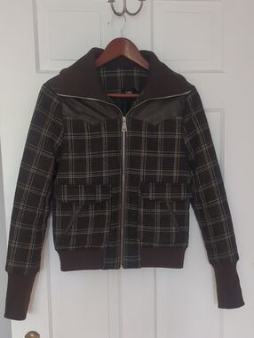 Plaid Bomber Jacket